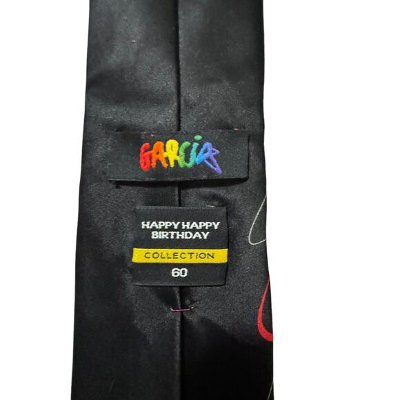 J Garcia Happy Birthday Collection 61 Novelty Necktie 100% Silk - Picture 4 of 7
